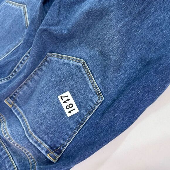 FRAME Jeans Womens 28 Le Garcon Straight Mid Rise Medium Wash Denim Distressed - Picture 8 of 8